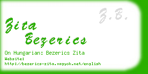 zita bezerics business card